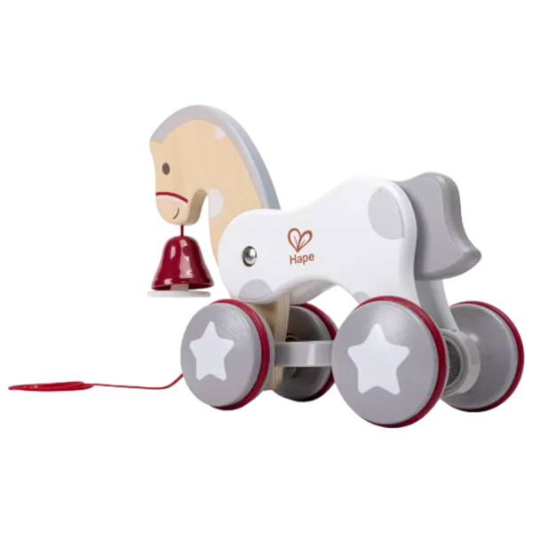 Jucărie de împins și tras Hape Wonder Pony Pull-Along E0367 1+ / White photo 3
