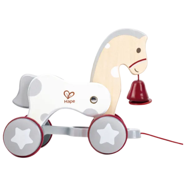 Jucărie de împins și tras Hape Wonder Pony Pull-Along E0367 1+ / White photo 4