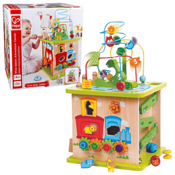 Joc educativ Hape Montessori Safari Activity Cube E8341 1.5+ / Green photo 1