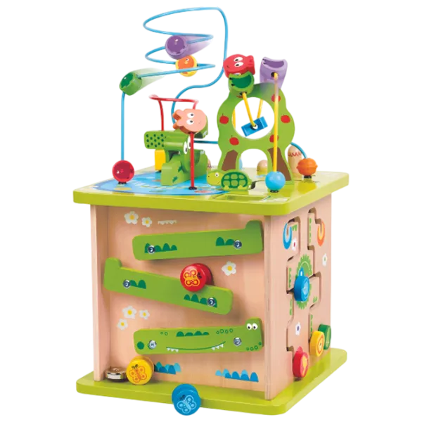 Joc educativ Hape Montessori Safari Activity Cube E8341 1.5+ / Green photo 2