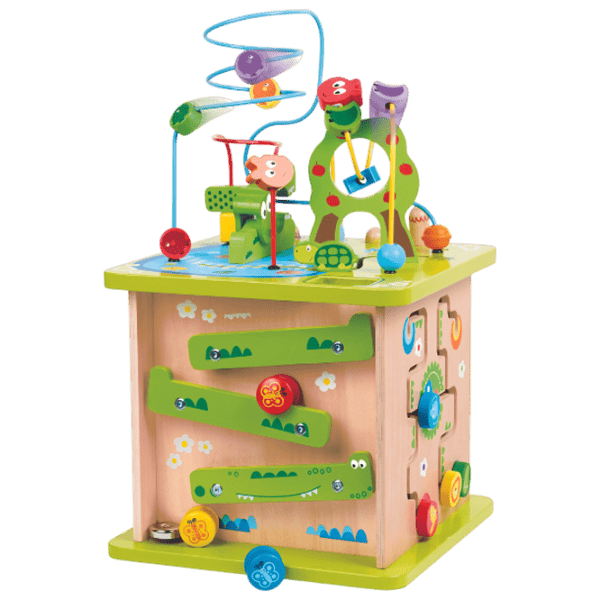Joc educativ Hape Montessori Safari Activity Cube E8341 1.5+ / Green photo 2