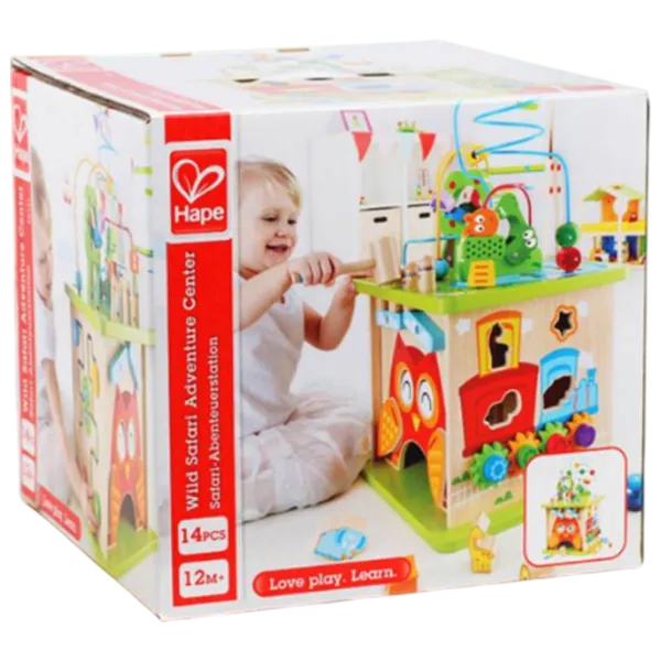 Joc educativ Hape Montessori Safari Activity Cube E8341 1.5+ / Green photo 3