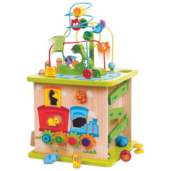 Joc educativ Hape Montessori Safari Activity Cube E8341 1.5+ / Green photo 4