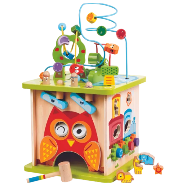 Joc educativ Hape Montessori Safari Activity Cube E8341 1.5+ / Green photo 5