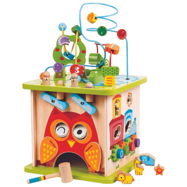 Joc educativ Hape Montessori Safari Activity Cube E8341 1.5+ / Green photo 5
