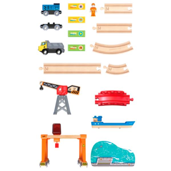 Set de mașini Hape Încărcare și Descărcare în Port E3791  / / Multicolor Multicolor photo 7