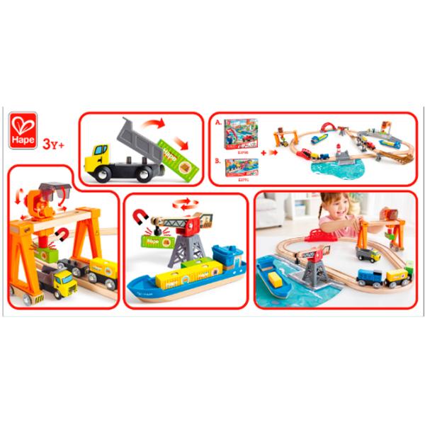 Set de mașini Hape Încărcare și Descărcare în Port E3791  / / Multicolor Multicolor photo 8