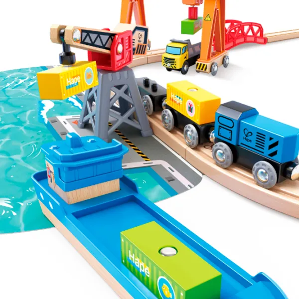 Set de mașini Hape Încărcare și Descărcare în Port E3791  / / Multicolor Multicolor photo 9