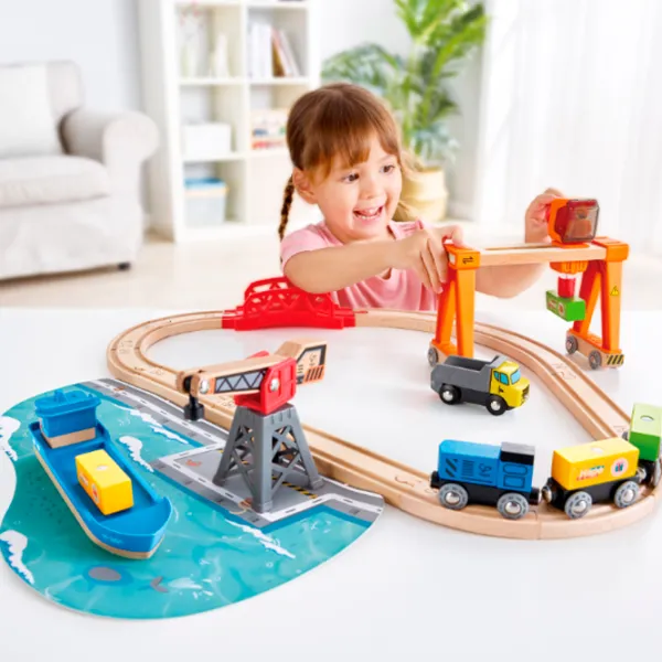 Set de mașini Hape Încărcare și Descărcare în Port E3791  / / Multicolor Multicolor photo 11