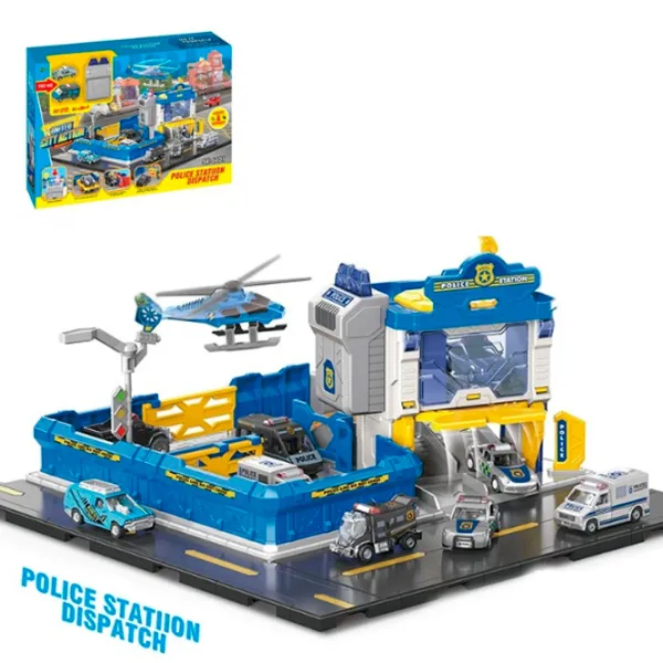 Set de mașini Essa Toys Stație de poliție cu dispecerat SK-6601  / / Multicolor Multicolor photo 2