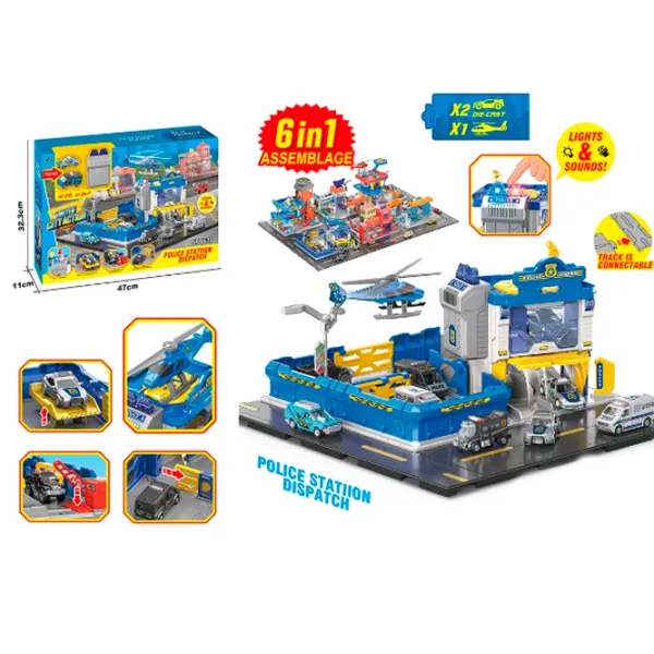 Set de mașini Essa Toys Stație de poliție cu dispecerat SK-6601  / / Multicolor Multicolor photo 4