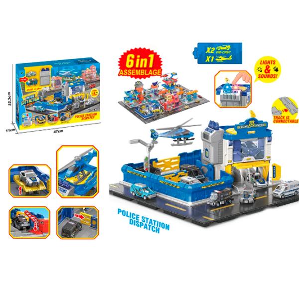 Set de mașini Essa Toys Stație de poliție cu dispecerat SK-6601  / / Multicolor Multicolor photo 4