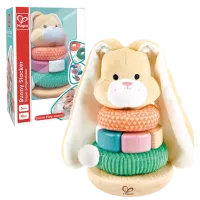 Joc educativ Hape Stay-Put Rattle Stacker E0107 0.6+ / Beige