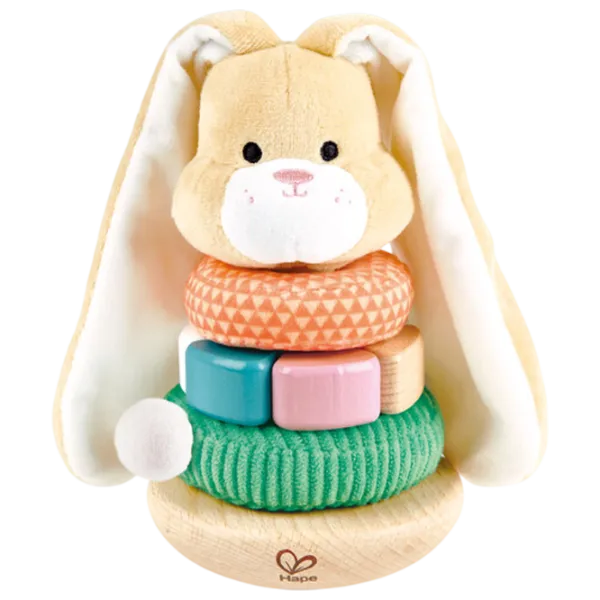 Joc educativ Hape Stay-Put Rattle Stacker E0107 0.6+ / Beige photo 2