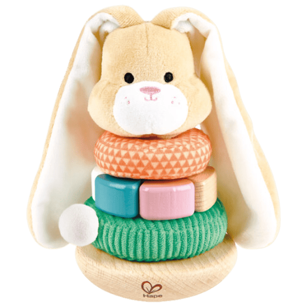 Joc educativ Hape Stay-Put Rattle Stacker E0107 0.6+ / Beige photo 2