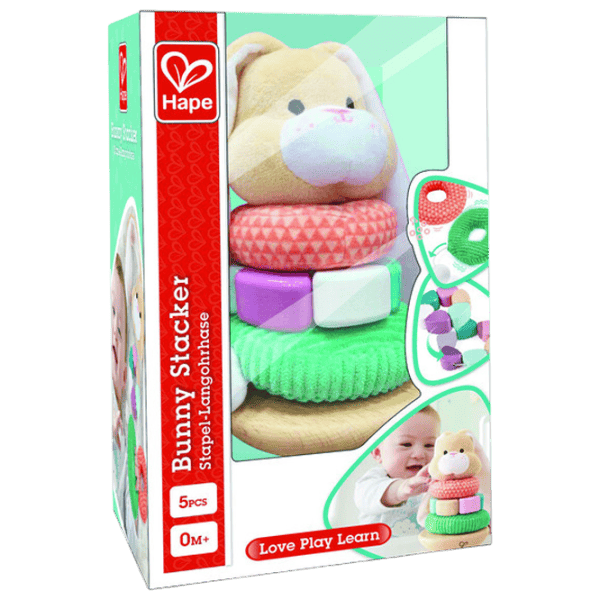 Joc educativ Hape Stay-Put Rattle Stacker E0107 0.6+ / Beige photo 8