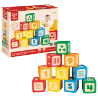 Joc educativ Hape Wooden Blocks E0131 0.5+ / Multicolor
