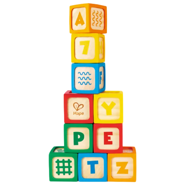 Joc educativ Hape Wooden Blocks E0131 0.5+ / Multicolor photo 3