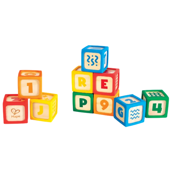 Joc educativ Hape Wooden Blocks E0131 0.5+ / Multicolor photo 4