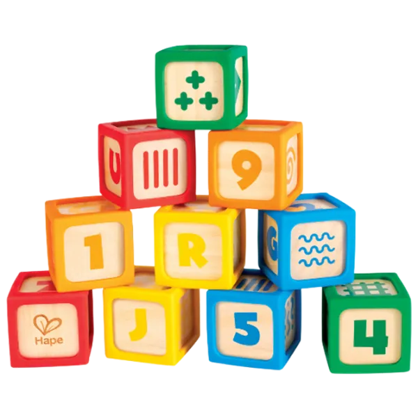 Joc educativ Hape Wooden Blocks E0131 0.5+ / Multicolor photo 6