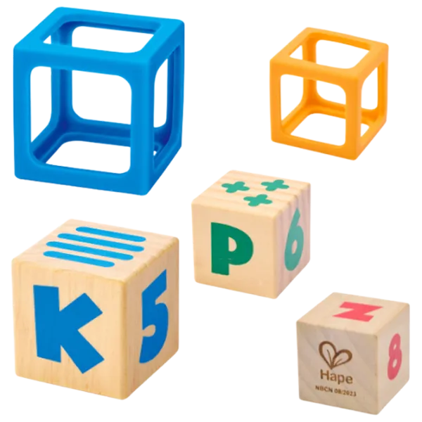 Joc educativ Hape Wooden Blocks E0131 0.5+ / Multicolor photo 7