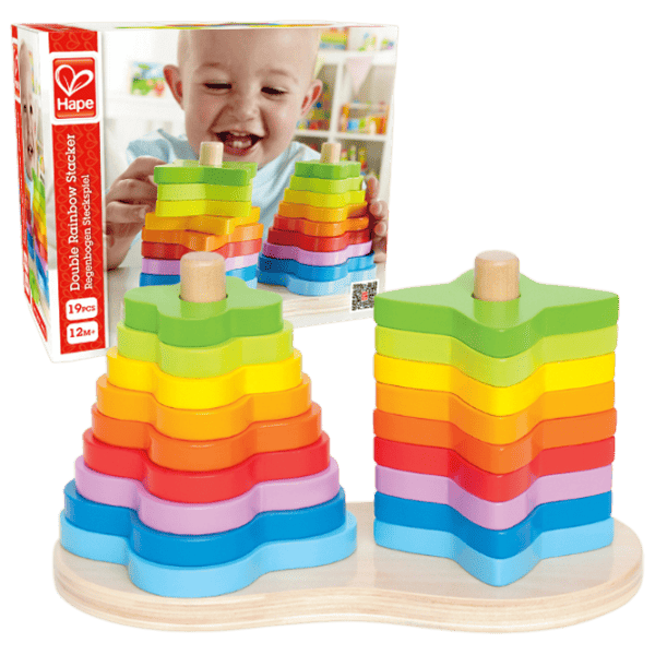 Joc educativ Hape Rainbow Stacker E0406 1+ / Multicolor photo 1