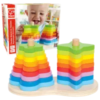 Joc educativ Hape Rainbow Stacker E0406 1+ / Multicolor