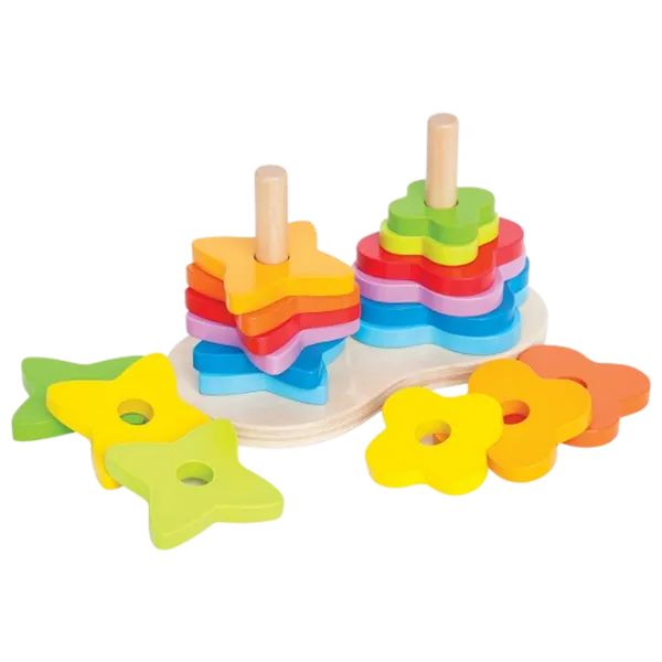 Joc educativ Hape Rainbow Stacker E0406 1+ / Multicolor photo 2