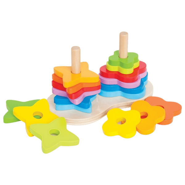 Joc educativ Hape Rainbow Stacker E0406 1+ / Multicolor photo 2