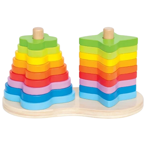 Joc educativ Hape Rainbow Stacker E0406 1+ / Multicolor photo 3