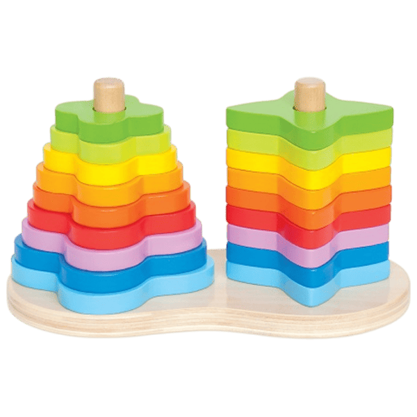 Joc educativ Hape Rainbow Stacker E0406 1+ / Multicolor photo 3