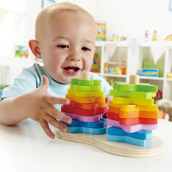 Joc educativ Hape Rainbow Stacker E0406 1+ / Multicolor photo 4