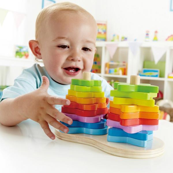 Joc educativ Hape Rainbow Stacker E0406 1+ / Multicolor photo 4