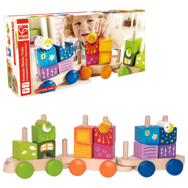 Игрушка каталка Hape Stacking Train E0417 1+ / Разноцветный photo 1
