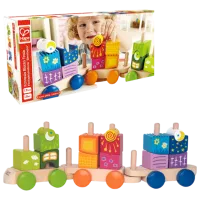 Игрушка каталка Hape Stacking Train E0417 1+ / Разноцветный