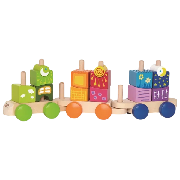Игрушка каталка Hape Stacking Train E0417 1+ / Разноцветный photo 2