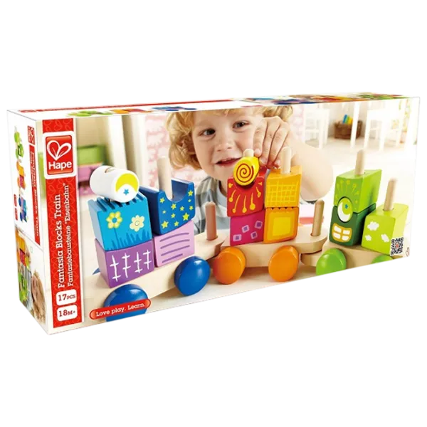 Игрушка каталка Hape Stacking Train E0417 1+ / Разноцветный photo 3