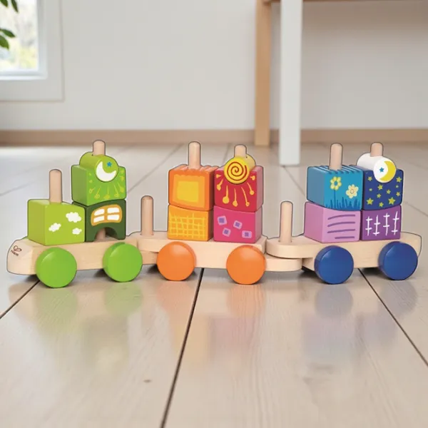 Игрушка каталка Hape Stacking Train E0417 1+ / Разноцветный photo 4