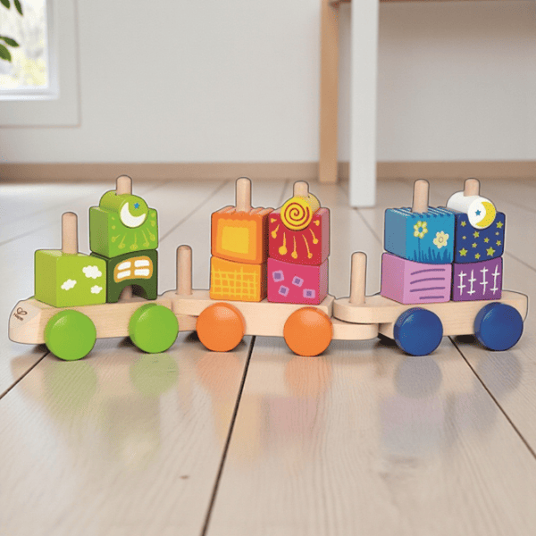 Игрушка каталка Hape Stacking Train E0417 1+ / Разноцветный photo 4
