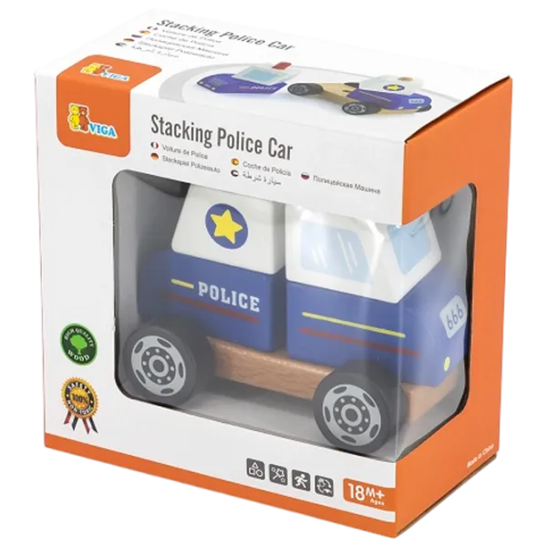 Joc educativ VIGA Police Car 50201  1.5+ / Blue photo 4