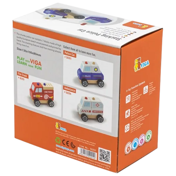 Joc educativ VIGA Police Car 50201  1.5+ / Blue photo 5