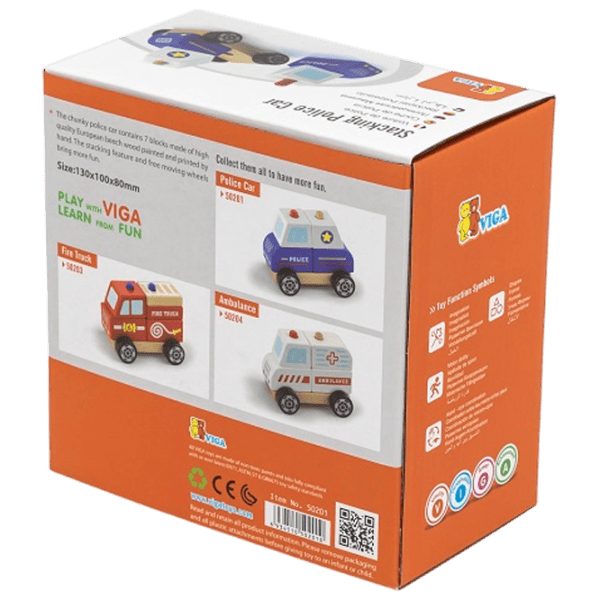 Joc educativ VIGA Police Car 50201  1.5+ / Blue photo 5