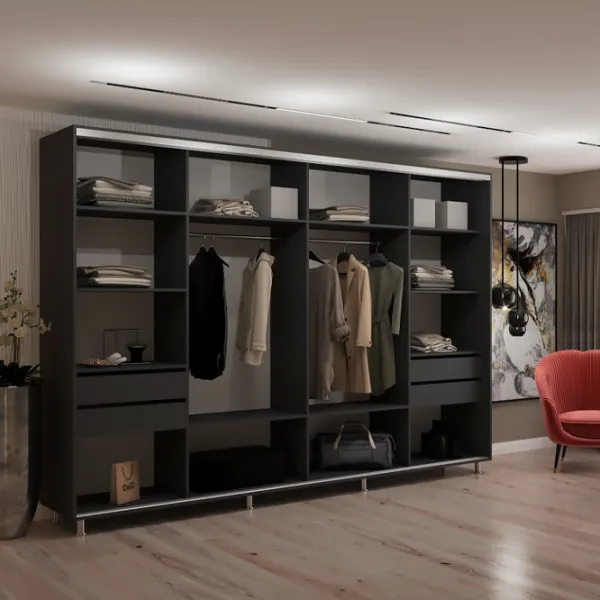 Dulap My-Style Cupe 330 x 60 x 240 / PAL / Anthracite photo 2