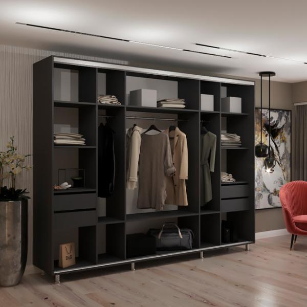 Dulap My-Style Cupe 280 x 60 x 210 / PAL / Anthracite photo 3