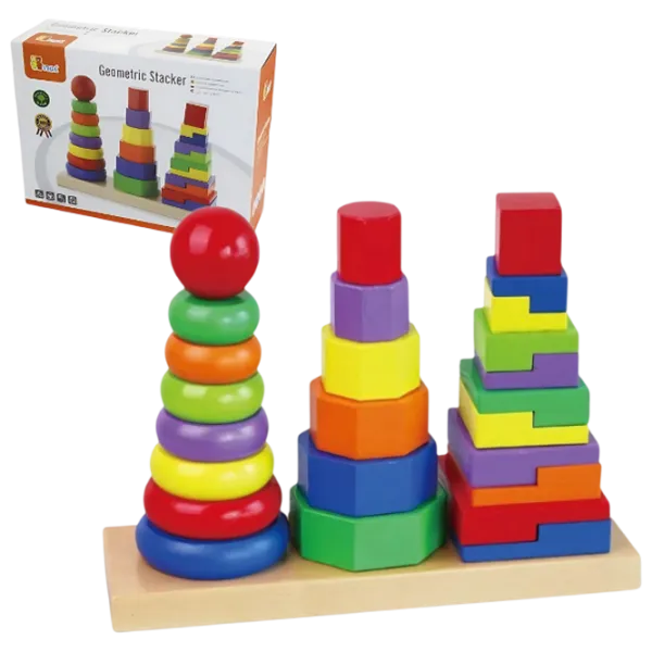 Развивающий набор VIGA Pyramid Shapes 50567 1.5+ / Разноцветный photo 1