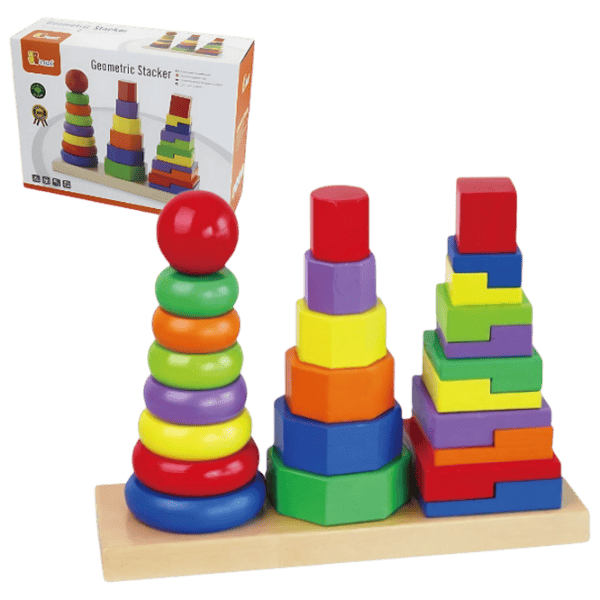 Развивающий набор VIGA Pyramid Shapes 50567 1.5+ / Разноцветный photo 1