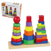 Развивающий набор VIGA Pyramid Shapes 50567 1.5+ / Разноцветный