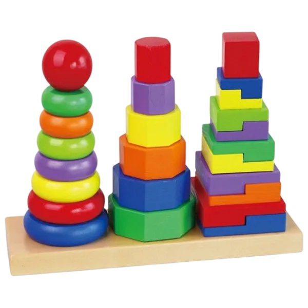 Развивающий набор VIGA Pyramid Shapes 50567 1.5+ / Разноцветный photo 3