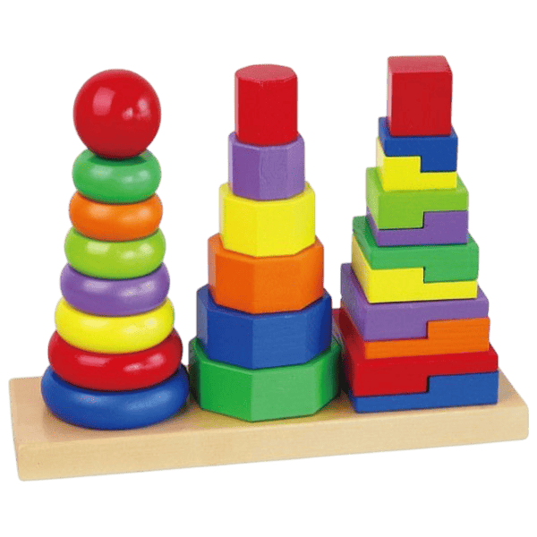 Развивающий набор VIGA Pyramid Shapes 50567 1.5+ / Разноцветный photo 3