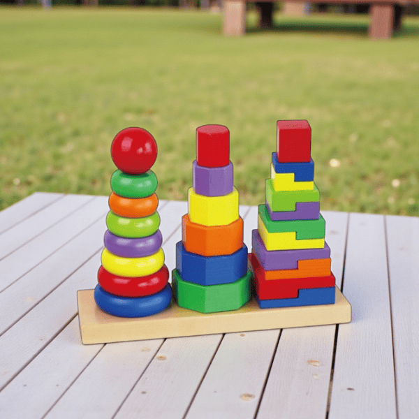 Развивающий набор VIGA Pyramid Shapes 50567 1.5+ / Разноцветный photo 4